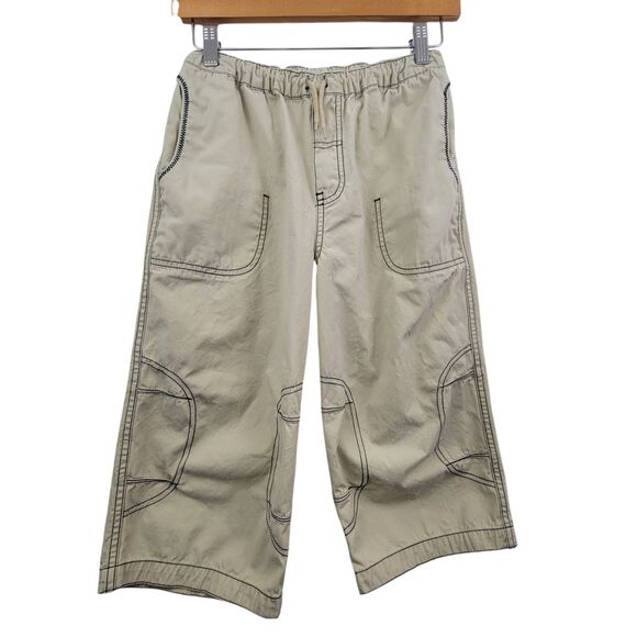 Hanna Andersson Other - Hanna Andersson khaki Blue Stitch Bermuda Shorts Sz 150 (12) W/Faint Stains